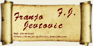 Franjo Jevtović vizit kartica